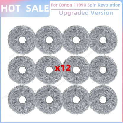 Replacement Parts Kit for Cecotec Conga 11090 / 13090 Spin Revolution Vacuum – Roller, Brushes, HEPA Filter & Mop