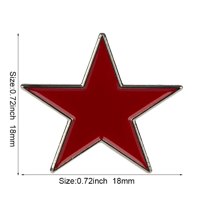 Baby Blue Metal Star Lapel Pin Brooch – Colorful Enamel Star Badge Accessories for Jackets, Bags & Fashion Outfit Decor