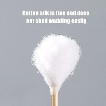 500PCS Disposable Cotton Swabs - Double End Round Head for Makeup, Removal, Cleaning, and Pet Care