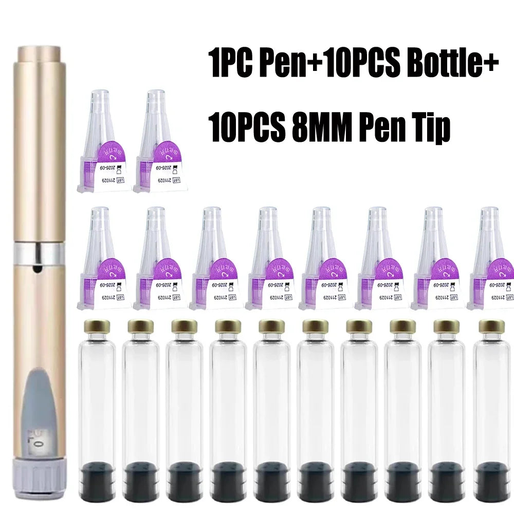 Magic Pen Tattoo & Insulin Pen Cartridges — 10pcs 3ml Empty Cassette Bottles for Lilly Injection