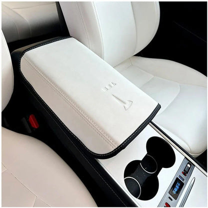 Tesla Model 3/Y 2017-2024 Armrest Cover – Leather Center Console Protector Interior Accessory