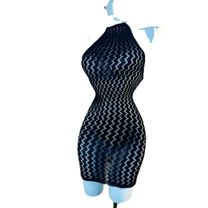 Women’s Sexy Fishnet Cover Up Dress – Hollow Out See Through Bodycon Beach Swimwear Summer Dress