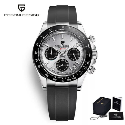 PAGANI DESIGN 2024 Quartz Men's Luxury Business Watch – Chronograph VK63 Waterproof