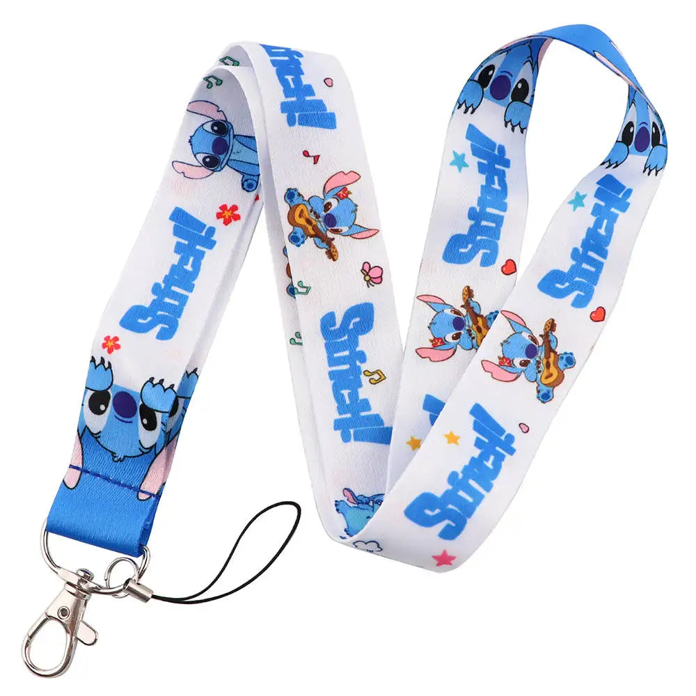 Cute Alien & Angel Cartoon Credential Holder Lanyard for Key, Card Badge & Gym Accessories
