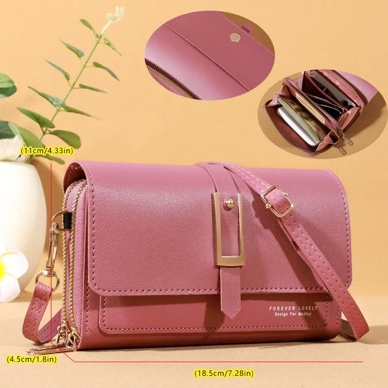 Roulens Small Crossbody Shoulder Bag for Women - Cellphone Bag with Card Holder, Wallet Purse and Handbag Features