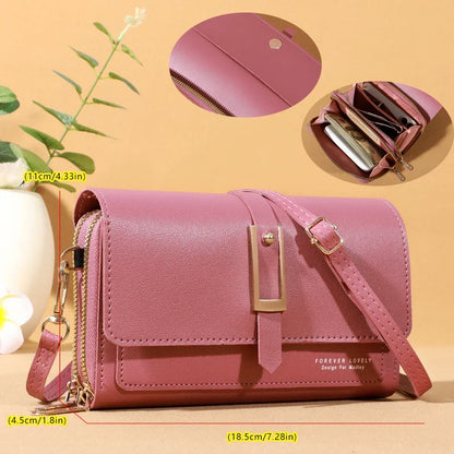 Roulens Small Crossbody Shoulder Bag for Women - Cellphone Bag with Card Holder, Wallet Purse and Handbag Features