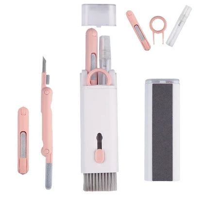 7-in-1 Keyboard Cleaning Kit - Earphone Cleaning Pen, Keycap Puller & Computer Dust Removal Tools