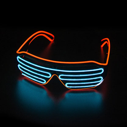 LED Glowing Glasses - Luminous Neon Glow Sunglasses with Flashing Light for Party, Christmas, and Costume Props