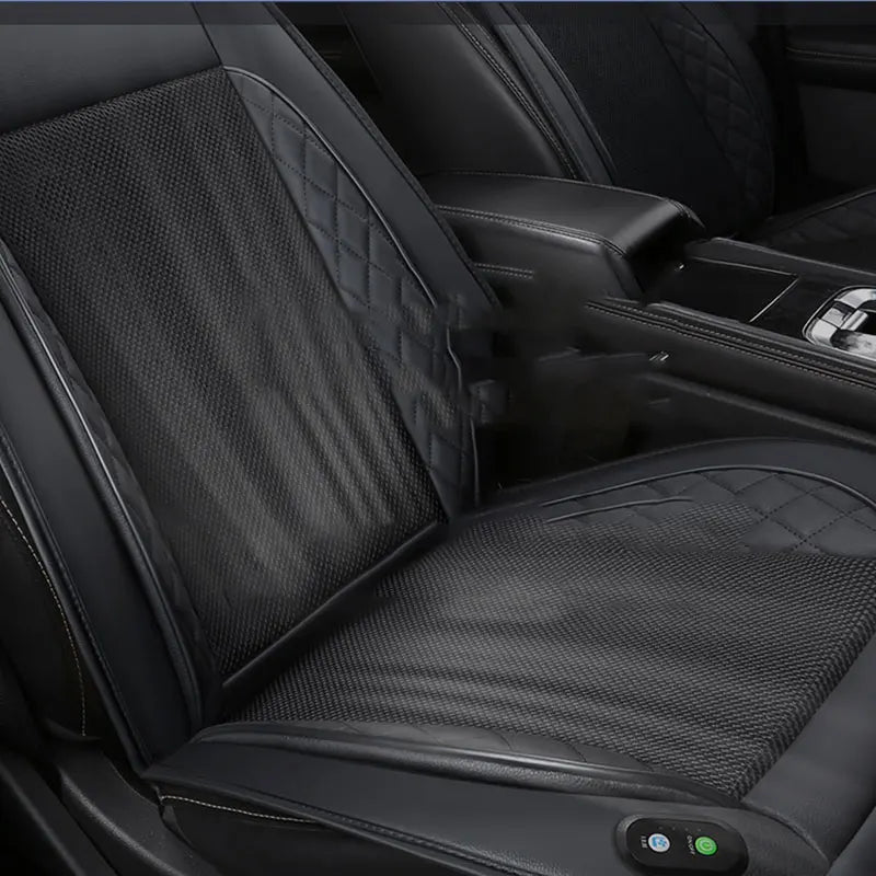 DC 12V 3D Spacer Car Summer Cool Air Seat Cushion | Fast Blowing Ventilation | 8Fan/16Fan | Refrigerated Cooling Pad