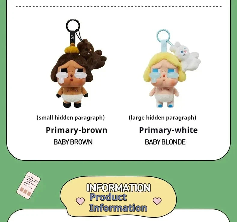 Crybaby Blind Box Vinyl Doll — Crying Again Series Keychain, Animal Pendant Mystery Gift