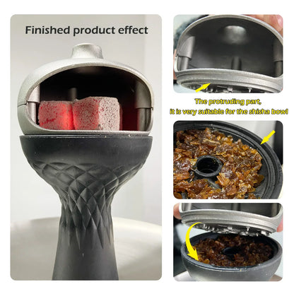XISHI Aluminum Hookah Charcoal Holder: Accessory with Heat Keeper Base - Shisha Charcoal Holder for Enhanced Hookah Experience