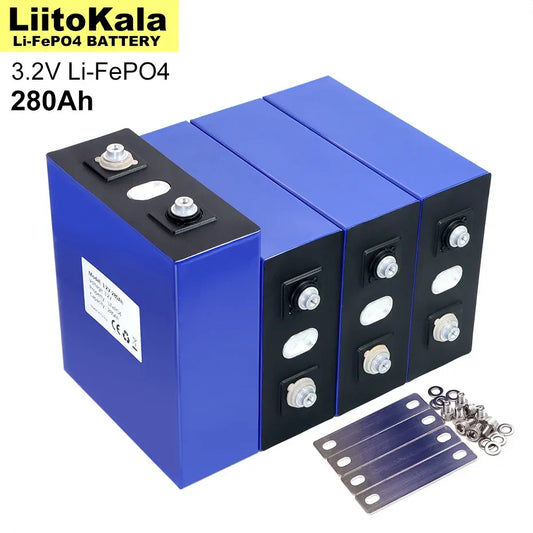 Grade A 3.2V 280Ah LiFePO4 Battery — Lithium Iron Phosphate for 12V/24V E-Scooter, RV & Solar Energy Storage