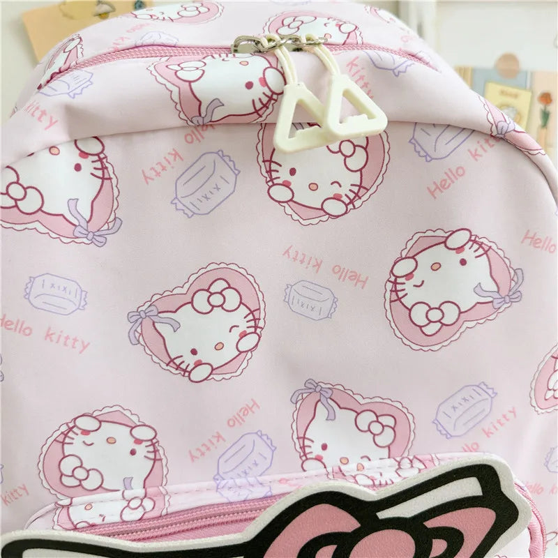 Anime Cartoon Kuromi, Melody & Cinnamoroll Backpack – Kawaii Canvas Schoolbag for Boys & Girls, Hello Kitty Fashion Kids Backpack