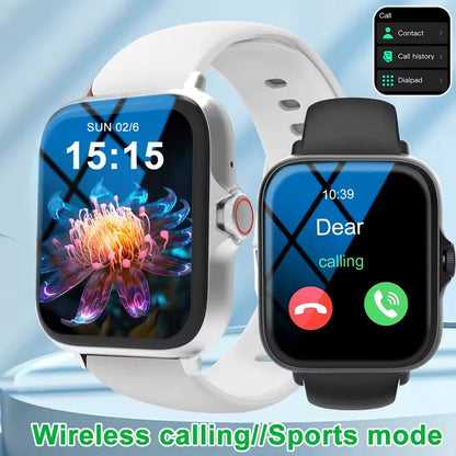 Smartwatch with Full Touch Screen — Call, Message Reminder, Music Control & Multi-Function Fitness Tracker, Compatible with iPhone & Android
