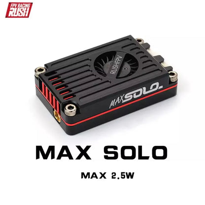 RUSH MAX SOLO 5.8GHz 2.5W VTX Video Transmitter - 48CH/37CH, CVBS PAL/NTSC, Includes Antenna for RC FPV Long Range Fixed-Wing Drones