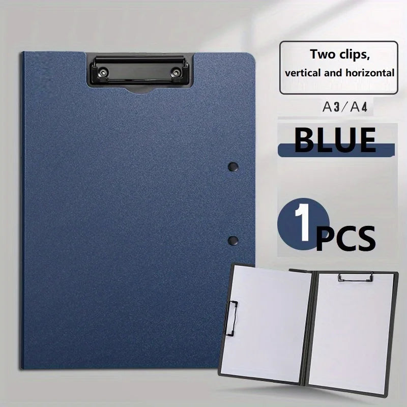 A4 Document Folder with Clipboard Cover – Business & School Paper Organizer File Holder Stationery Office Supplies