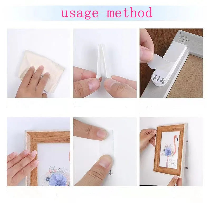 Picture Hanging Strips Set - 24pcs (12 Sets) to 2pcs (1 Set) Damage-Free Adhesive Frame & Picture Hanger Strips, Decor Magic Hooks