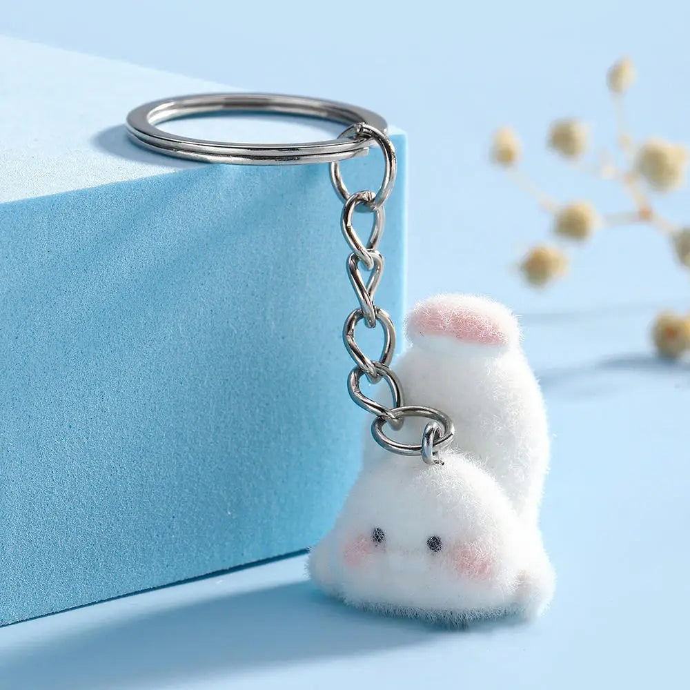 Cartoon Plush Koala Keychain – Cute Fluffy Doll Bag Pendant, DIY Keyring Charm Gift for Women