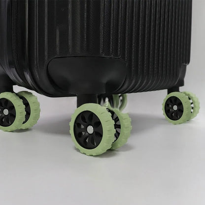 Universal Silicone Luggage Wheel Protectors – Travel Suitcase Caster Covers to Reduce Wear & Noise
