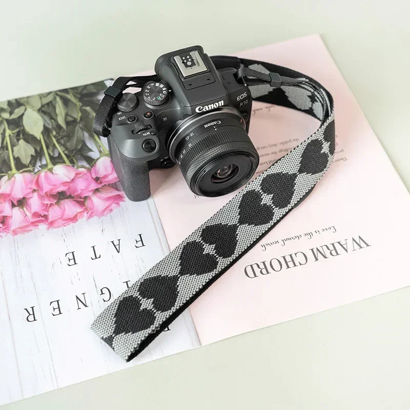 Adjustable Camera Shoulder Strap – Compatible with Canon, Nikon, Sony, Fujifilm & Mirrorless SLR Cameras