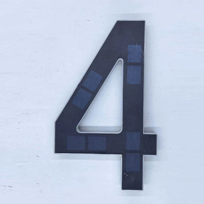 LED Solar House Number Light - Waterproof Address Sign with Light Sensor for Outdoor Home, Yard & Wall Decor