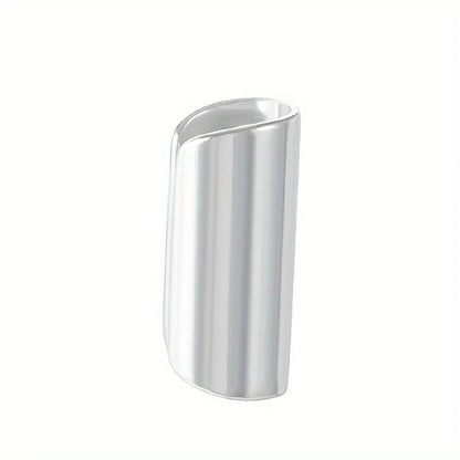 Simple Long Tube Geometric Stainless Steel Ear Cuff — Non-Piercing Jewelry for Men & Women Daily Wear