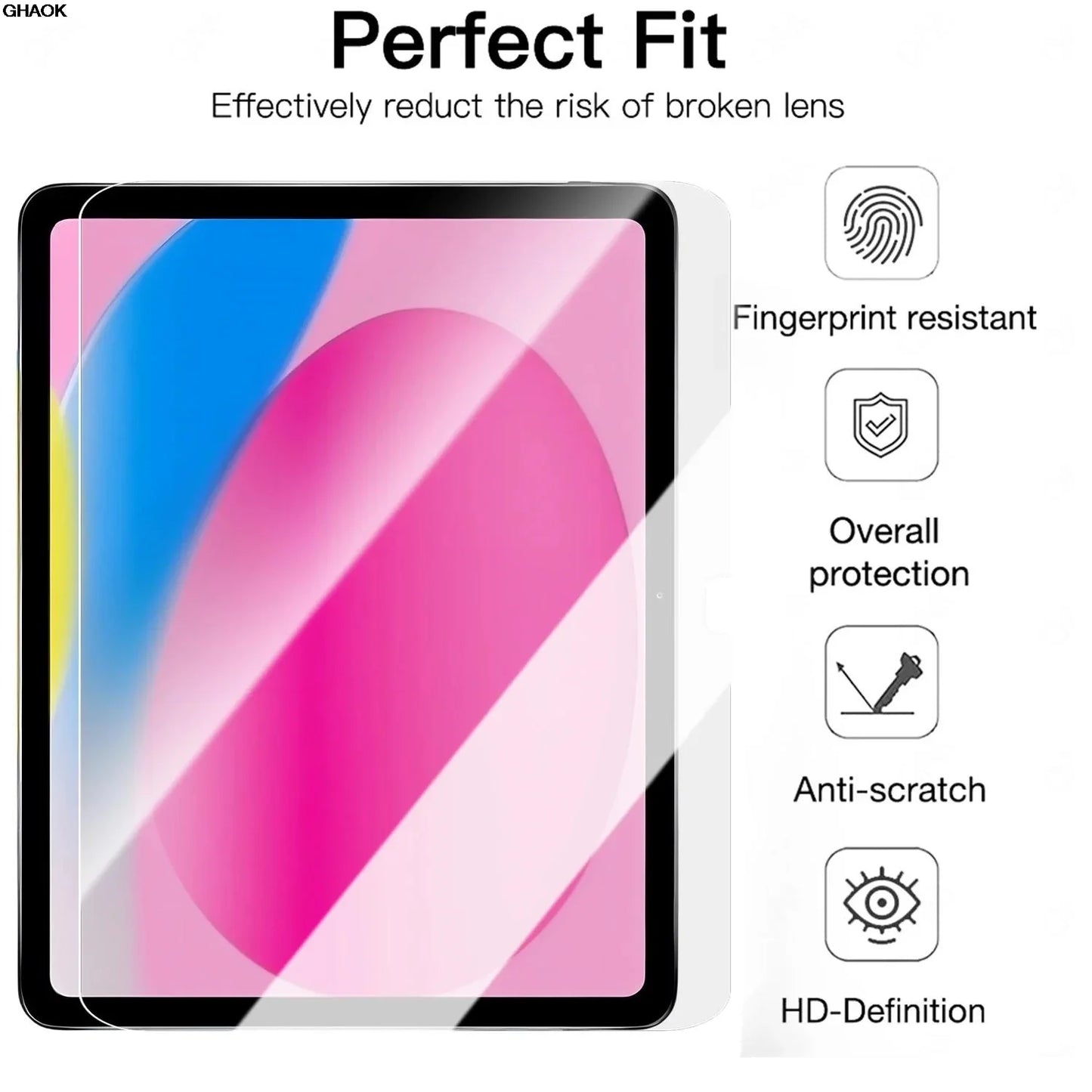 Tempered Glass Screen Protector for iPad — Shatterproof Protective Film for iPad Air 11, 11th & 10th Gen, 11–13-inch Models