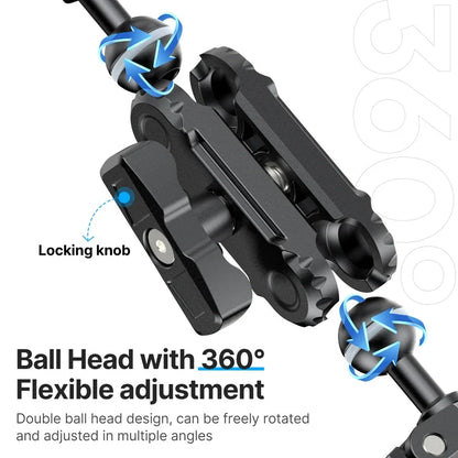 Ulanzi CO17 Super Clamp with 360° Dual-Head Magic Arm & Arri Adapter for Panoramic Camera, LED Light, and Umbrella