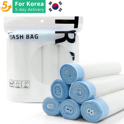 Drawstring Transparent Garbage Bags – Disposable Household Trash Bags for Kitchen, Dorm, & Living Room, 3 Size Options