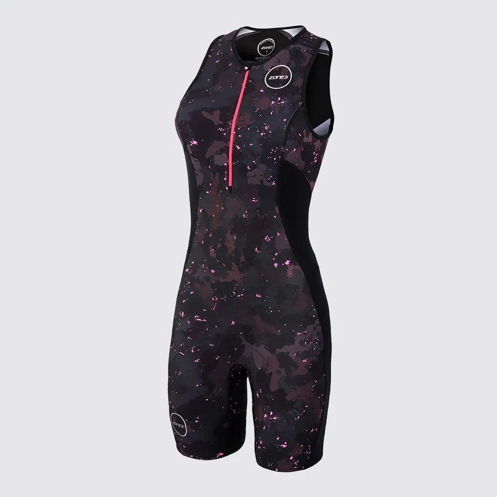 Zone3 Women’s Cycling Skinsuit Triathlon Suit – Sleeveless Cycling & Swimwear Bodysuit for Running, Swimming & Bike Training Jumpsuit