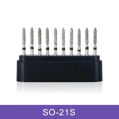 AZDENT Dental Diamond Burs Kit – Multiple Models with Black Storage Box for High-Speed Handpiece