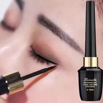 Long-Lasting Hard-Tip Gel Ultra-Fine Waterproof Black Liquid Eyeliner Pen