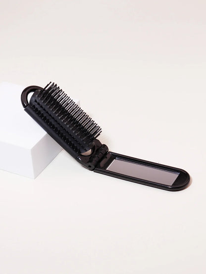 Folding Pocket Mirror Comb – Portable Travel Comb, Essential for On-the-Go Hair Care