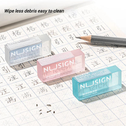 NUSIGN 2B Soft Rubber Pencil Eraser – Art Sketching, Exam & Writing Correction Eraser for Students & School Stationery Supplies