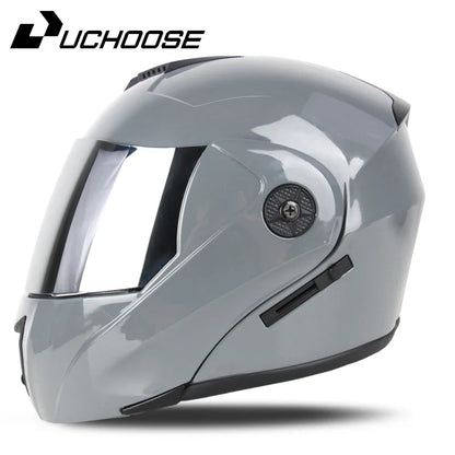 2024 Unisex Modular Motorcycle Helmet – Full Face Flip-Up Dual Lens Racing Helmet for Men & Women