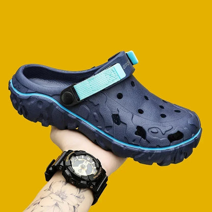 2025 Lightweight EVA Men’s Clogs – Breathable Beach & Work Sandals, Durable Plastic Slip-On Mules Wholesale Shoes