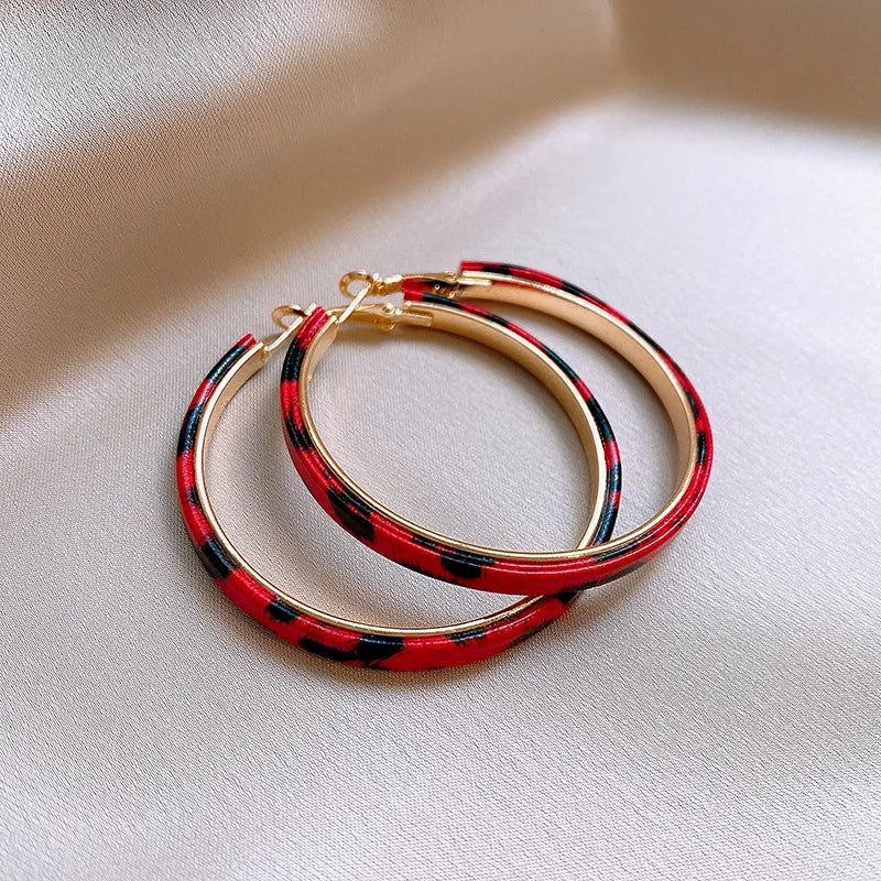 Women’s Shiny Large Circle Cross Hoop Earrings – Rhinestone Geometric High-End Fashion Jewelry