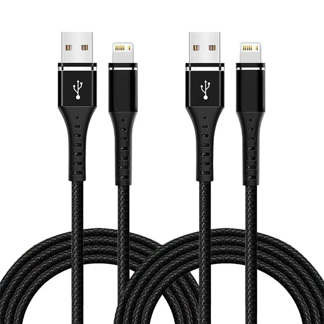 Original Lightning Cable USB – Fast Charging Wire for iPhone 14-6S Plus, X, XR, XS, 13, 12, 11 Pro Max, SE, Nylon Braided Charger Cord