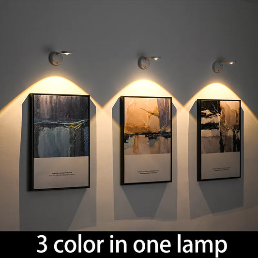 Motion Sensor Night Light Wireless USB LED | Kitchen Bedroom Living Room Wall Lamp | Indoor Lighting USB Rechargeable