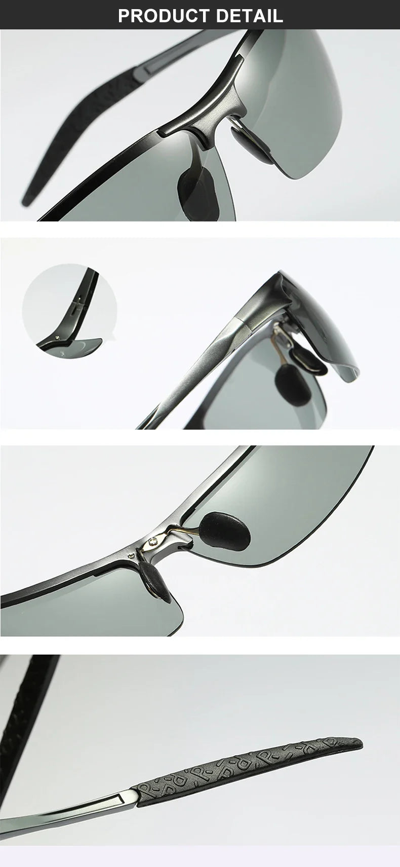 CLLOIO Aluminum Photochromic Sunglasses – Polarized Day & Night Chameleon Glasses for Men, Anti-Glare, UV Protection, Color Changing Sun Glasses