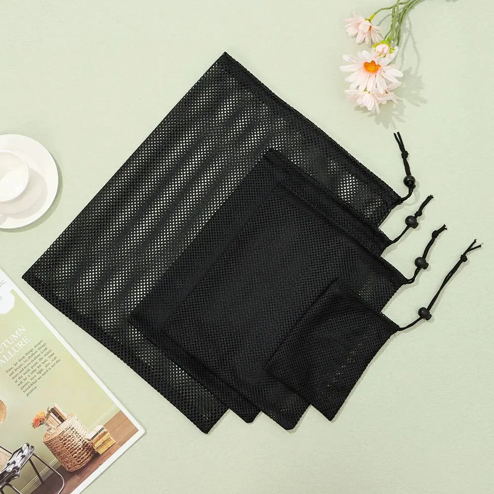 Durable Nylon Mesh Drawstring Bag – Multi-Purpose Outdoor Travel Storage Pouch for Camping Gear