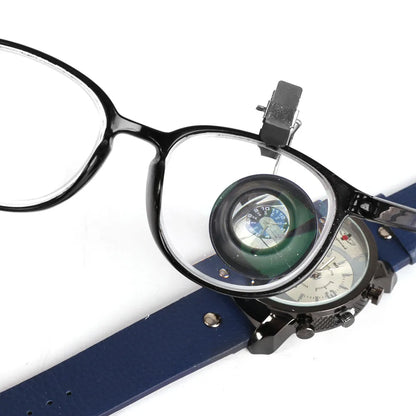 Versatile Eyeglass Magnifier Set: 5X 10X 20X Clip-On Eye Loupe Magnifying Lens - Portable Watchmakers Repair Tool for Precision Operations