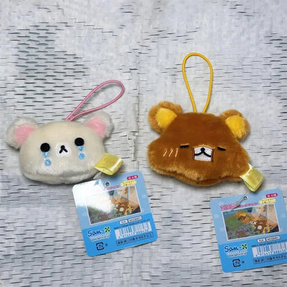 Rilakkuma Kawaii Cartoon Bear Plush Pendant - Cute Mobile Phone Lanyard & Birthday Gift for Kids