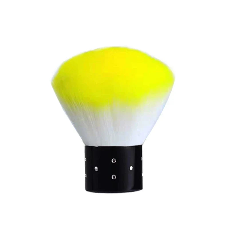 Professional Mushroom Nail Brush - Round Gel Dust Cleaning Brush for Manicure & Makeup