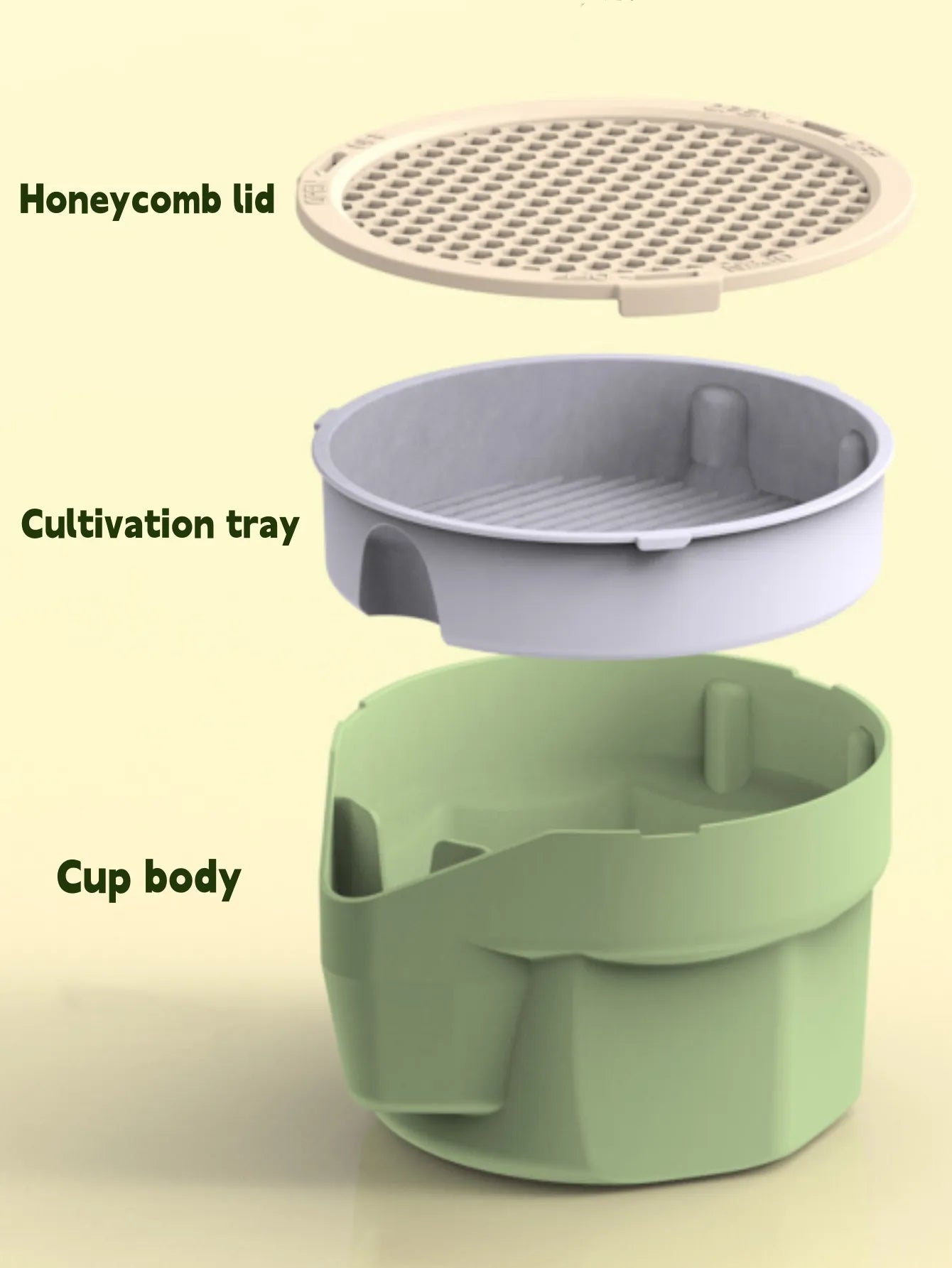 Hierarchical Design Cat Grass Cultivation Cup - Reusable Catnip Growing Container with Soilless Cultivation for Seed Germination Tray