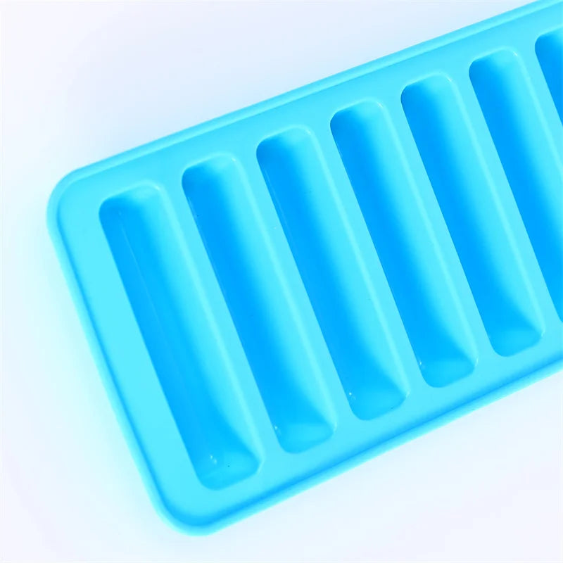 10 - Grid Stick Shape Ice Tray for Easy Release Fun! Silicone Popsicle & Chocolate Mold Magic!