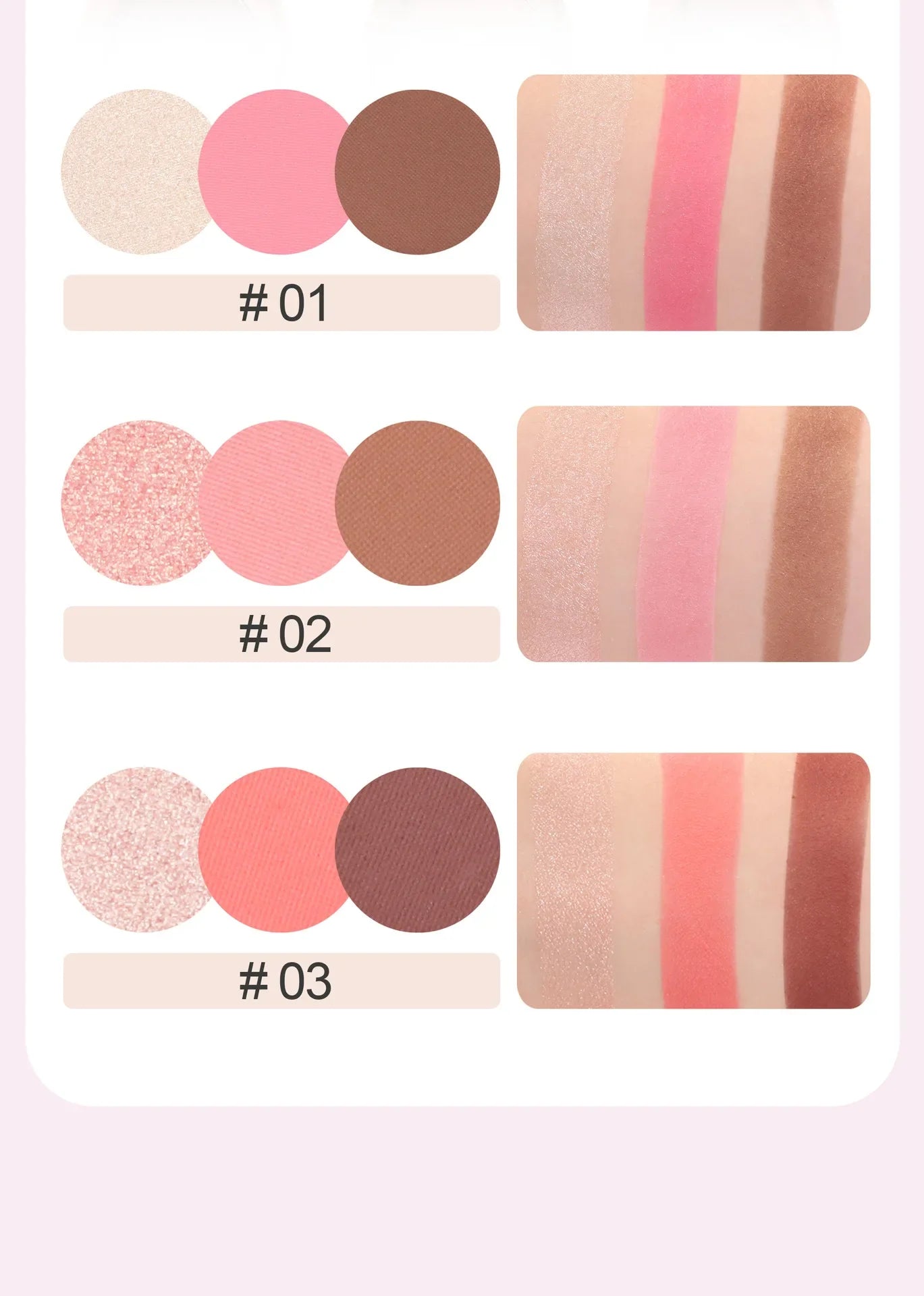 Handaiyan 3-in-1 Eyeshadow, Highlighter & Blusher Palette – Moonlight Stone Glitter Powder for Face & Nose