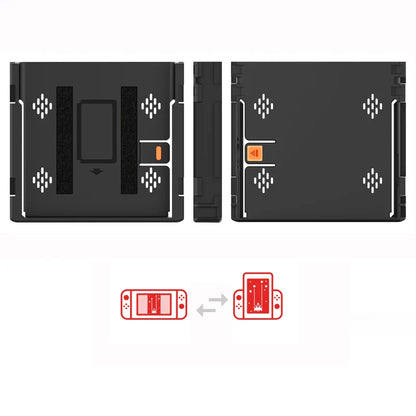 Portrait Flip Grip for Nintendo Switch & OLED – Vertical Mode Handheld Accessory with Joy-Con Grip Stand