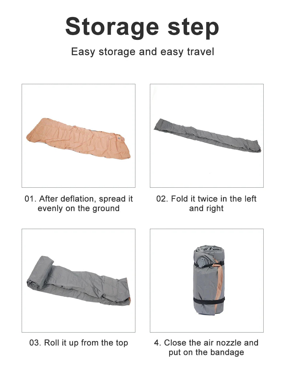Ultralight Self-Inflating Air Mattress - Thick Splicing Sleeping Pad for Beach, Picnic, and Camping Tent