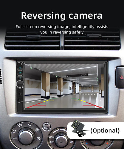 HIPPBQCC 7" 1DIN Car Radio MP5 Multimedia Player – Touchscreen FM ISO Power Aux Input Bluetooth USB Mirror Link Autoradio